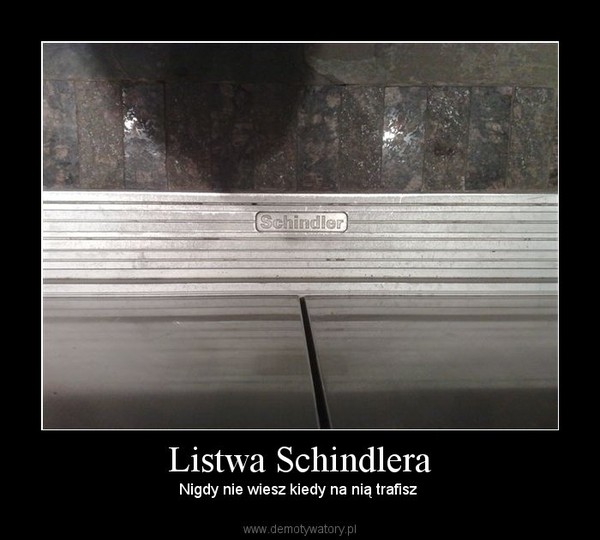 Listwa Schindlera – Nigdy nie wiesz kiedy na nią trafisz  