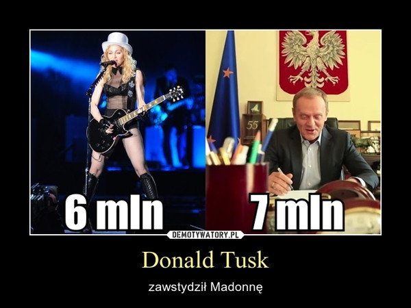 Donald Tusk – zawstydził Madonnę 
