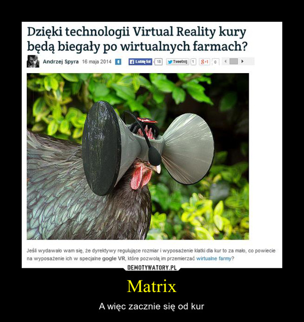 Matrix – A więc zacznie się od kur 