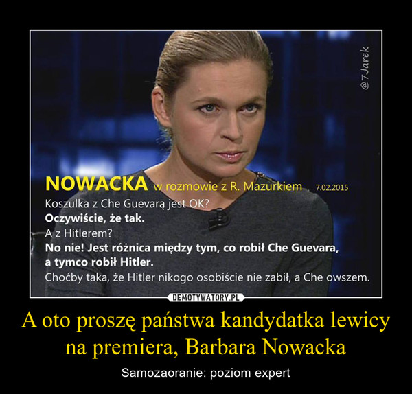 A oto proszę państwa kandydatka lewicy na premiera, Barbara Nowacka