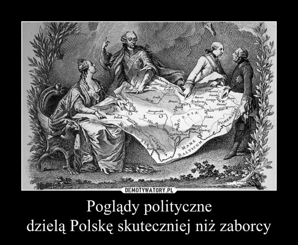 Poglądy polityczne
dzielą Polskę skuteczniej niż zaborcy