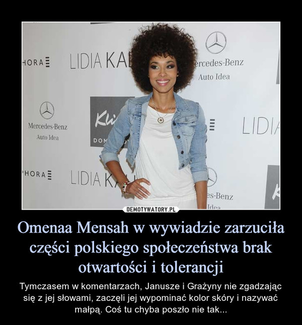 Omenaa Mensah w wywiadzie zarzuciła części polskiego społeczeństwa brak otwartości i tolerancji