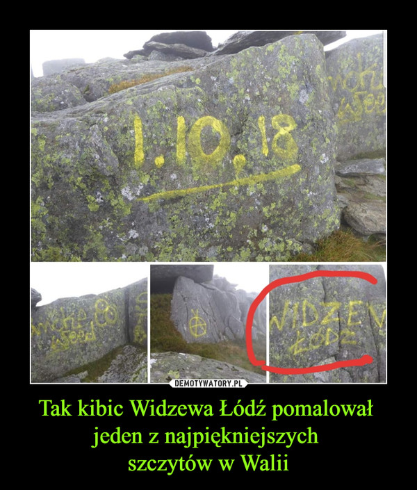 Tak kibic Widzewa Łódź pomalował 
jeden z najpiękniejszych 
szczytów w Walii