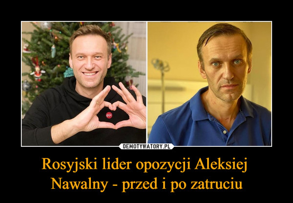 Rosyjski lider opozycji Aleksiej 
Nawalny - przed i po zatruciu