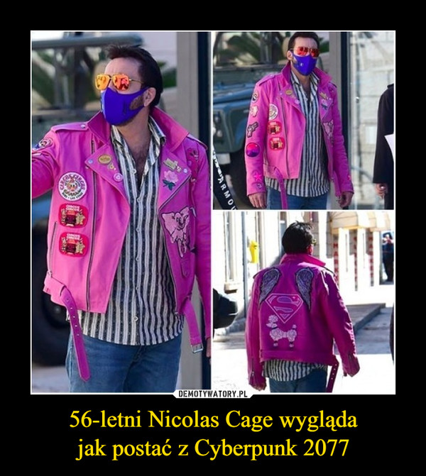 56-letni Nicolas Cage wyglądajak postać z Cyberpunk 2077 –  