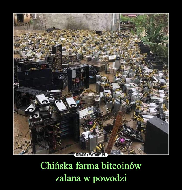 Chińska farma bitcoinówzalana w powodzi –  