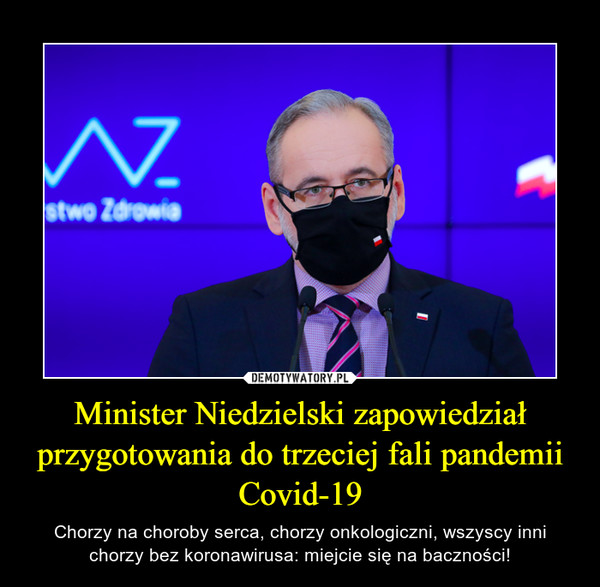 Minister Niedzielski zapowiedział przygotowania do trzeciej fali pandemii Covid-19