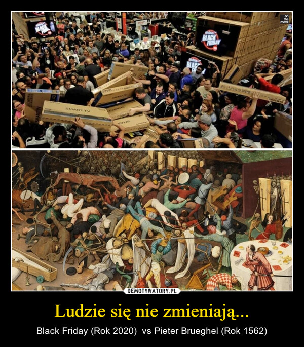 Ludzie się nie zmieniają... – Black Friday (Rok 2020)  vs Pieter Brueghel (Rok 1562) 