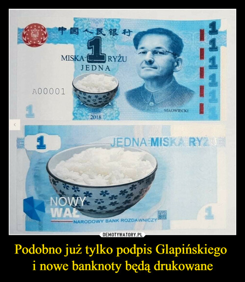 Podobno już tylko podpis Glapińskiego 
i nowe banknoty będą drukowane