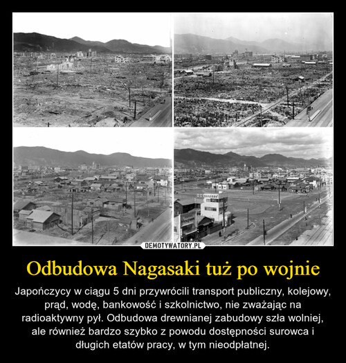 Odbudowa Nagasaki tuż po wojnie