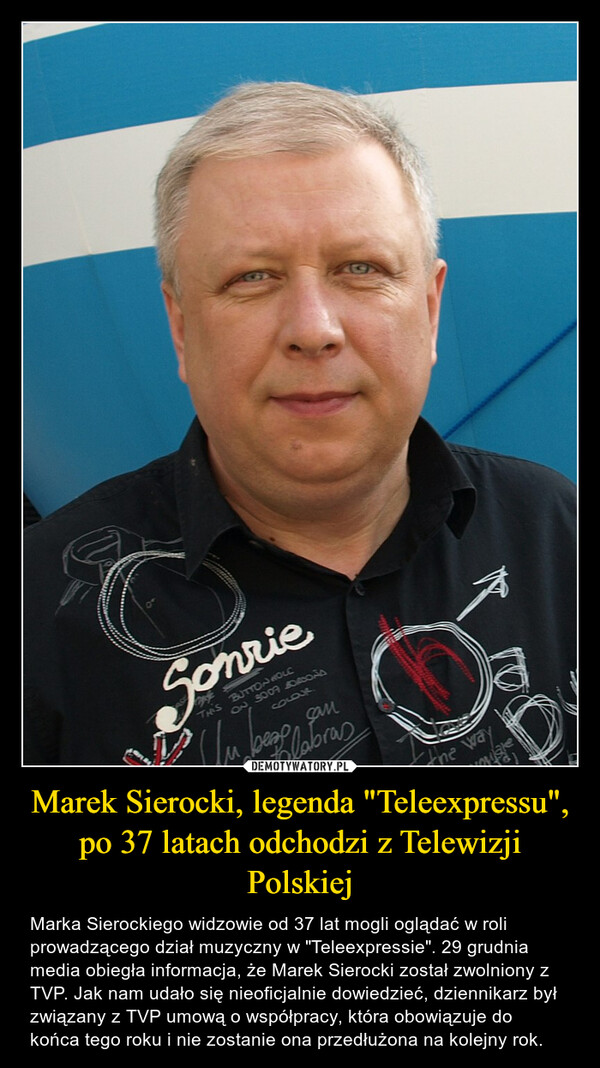 Marek Sierocki, legenda "Teleexpressu", po 37 latach odchodzi z Telewizji Polskiej