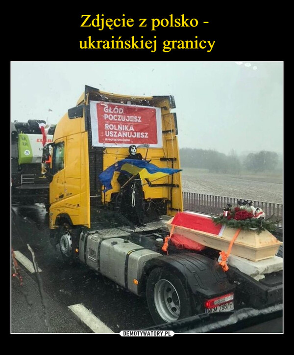 Zdjęcie z polsko - 
ukraińskiej granicy